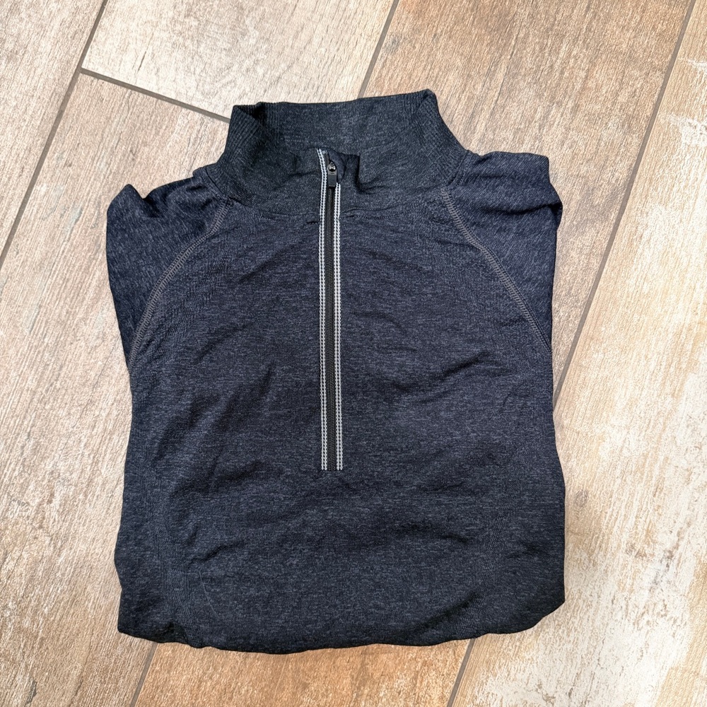 Athleta | Fast Track 1/4 Zip Training Top in Charcoal Heather Gray